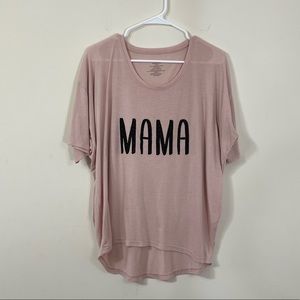 Boutique Pink Blush “Mama” High Low Tee Shirt